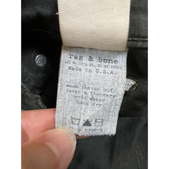 Rag & Bone Jeans For Intermix Capri Zipper Hem Slim Skinny | Olive | Size 30 - Picture 7 of 13